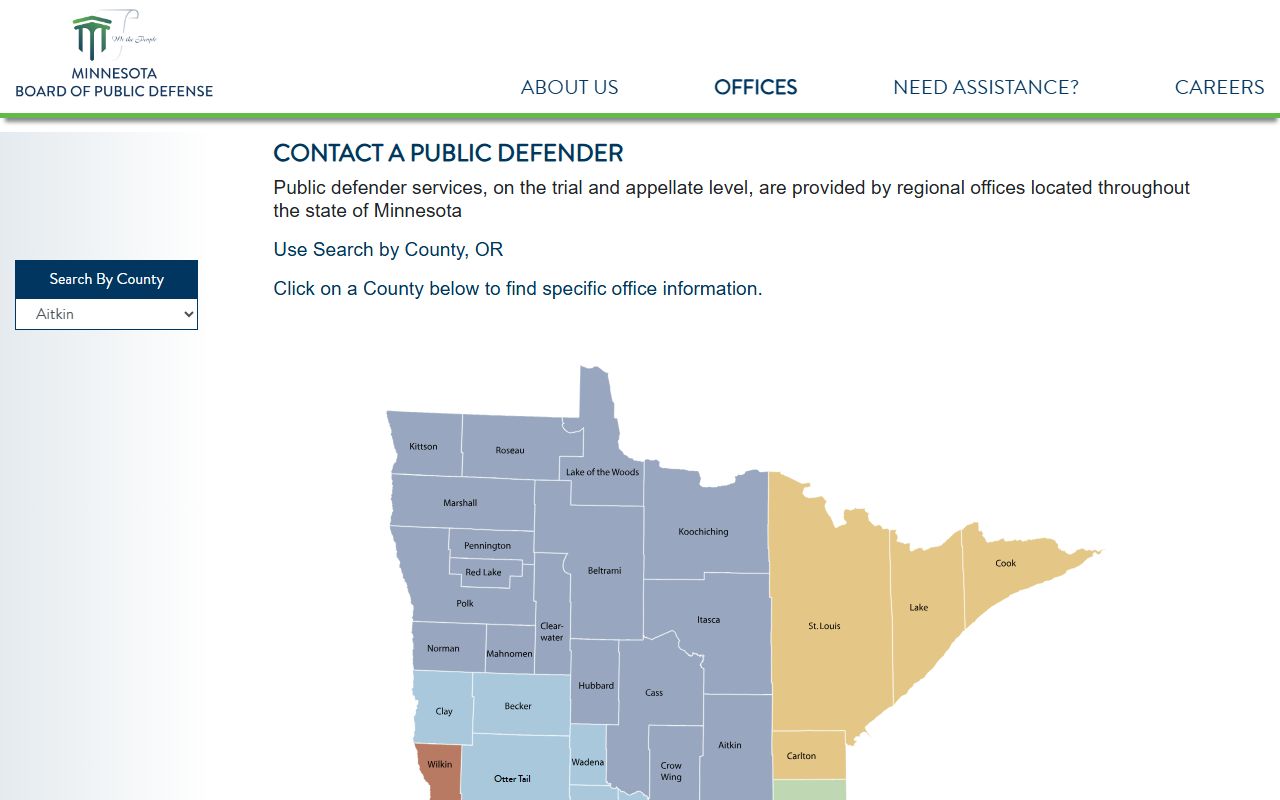 Becker County Court Administrator public defense court record source