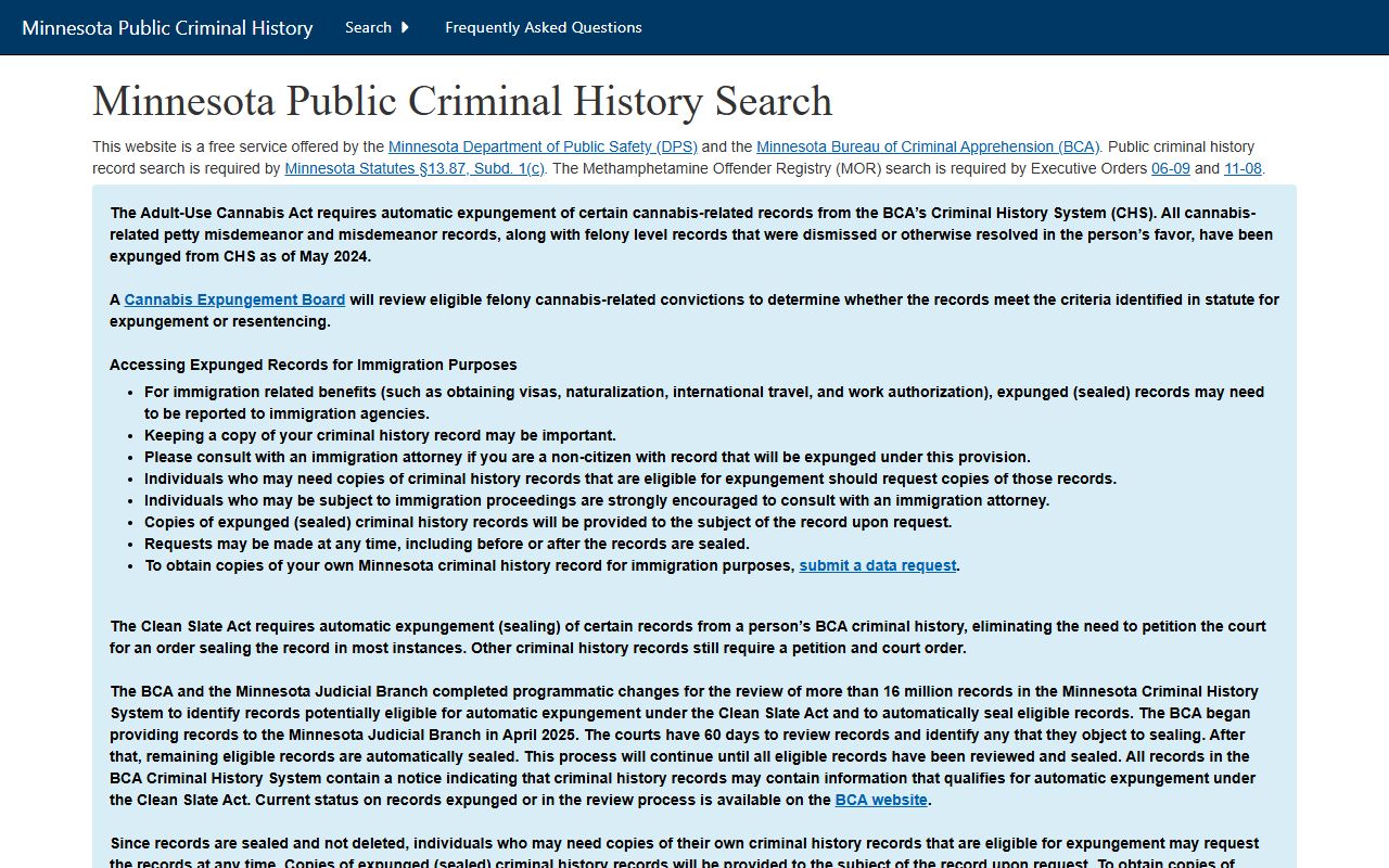 Becker County arrest records Minnesota BCA public criminal history search