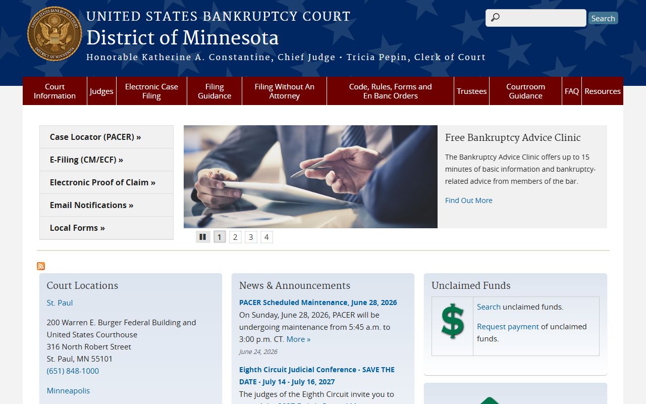 Becker County District Court federal bankruptcy court distinction